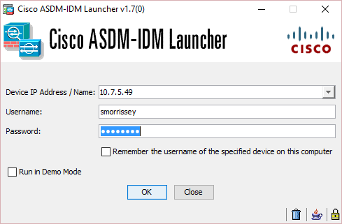 ASDM Login